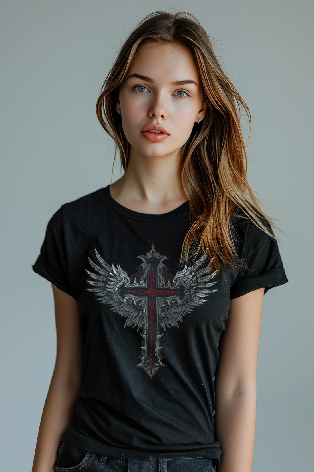 Ausgefallene-T-Shirts-Kreuz-der-Macht
